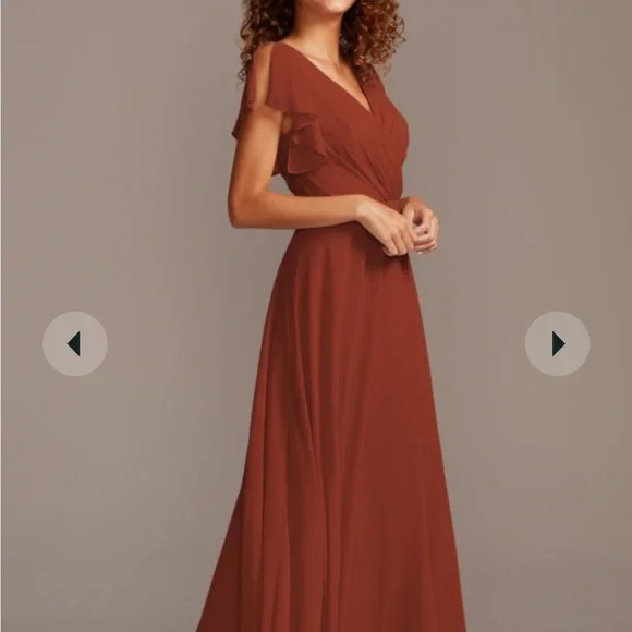 David's Bridal | Dresses | Bridesmaid Dress Style F2065 Cinnamon Color Not  Altered | Poshmark